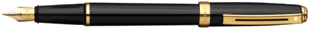 Sheaffer Prelude fountain pen in black with golg trim, GT, 3550.