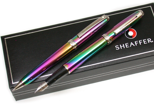Rainbow Sheaffer Prelude twin set on special offer from Penbox.