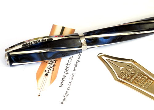 Limited edition Typhoon Blue Visconti Divina fountain pen.